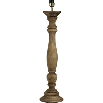 Drewniana lampa stołowa Cottage brąz 46cm